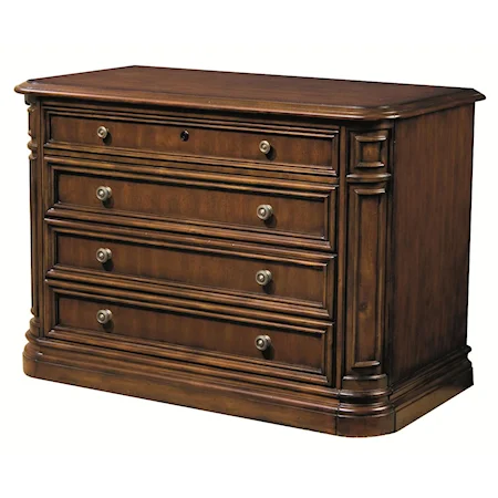 Traditional Lateral File Chest with One Locking Drawer